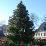 Weihnachtsbaum auf dem Marienberger Weihnachtsmarkt